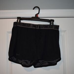 under armor shorts, no pockets